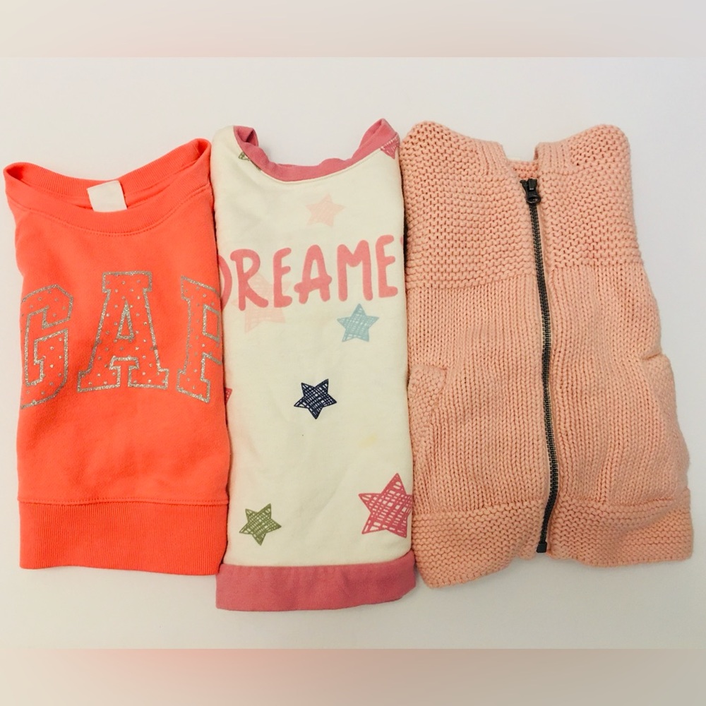 BUNDLE OF 3 - Toddler Girl GAP Sweaters 12-18 Months
